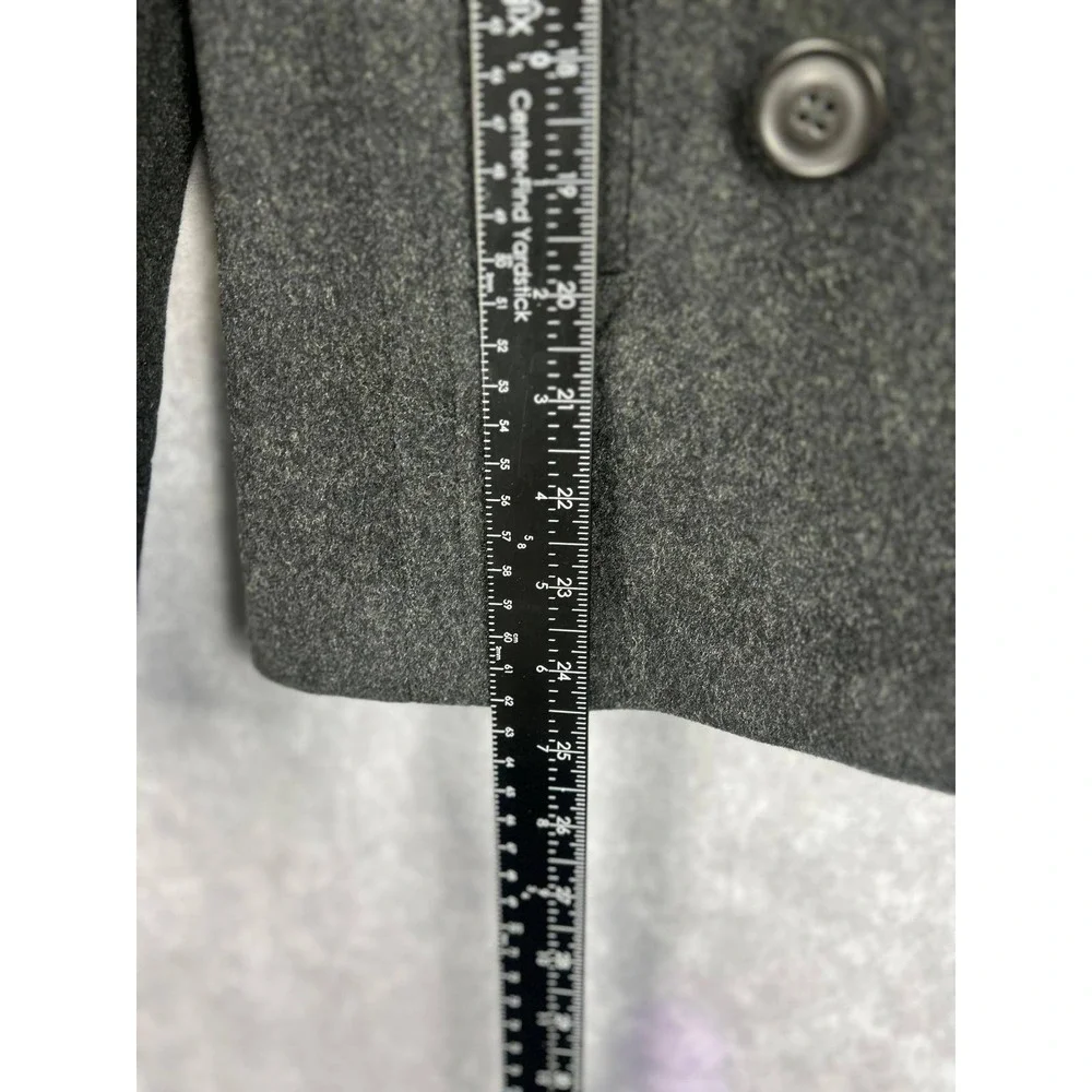 J.Crew Womens 100%‎ Wool Double Breasted Pea Coat Charcoal Grey XS RN77388 - Picture 5 of 7